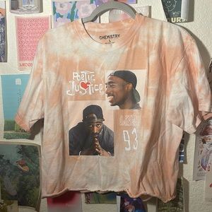 Orange Cropped Tie Die 2-Pac Shirt